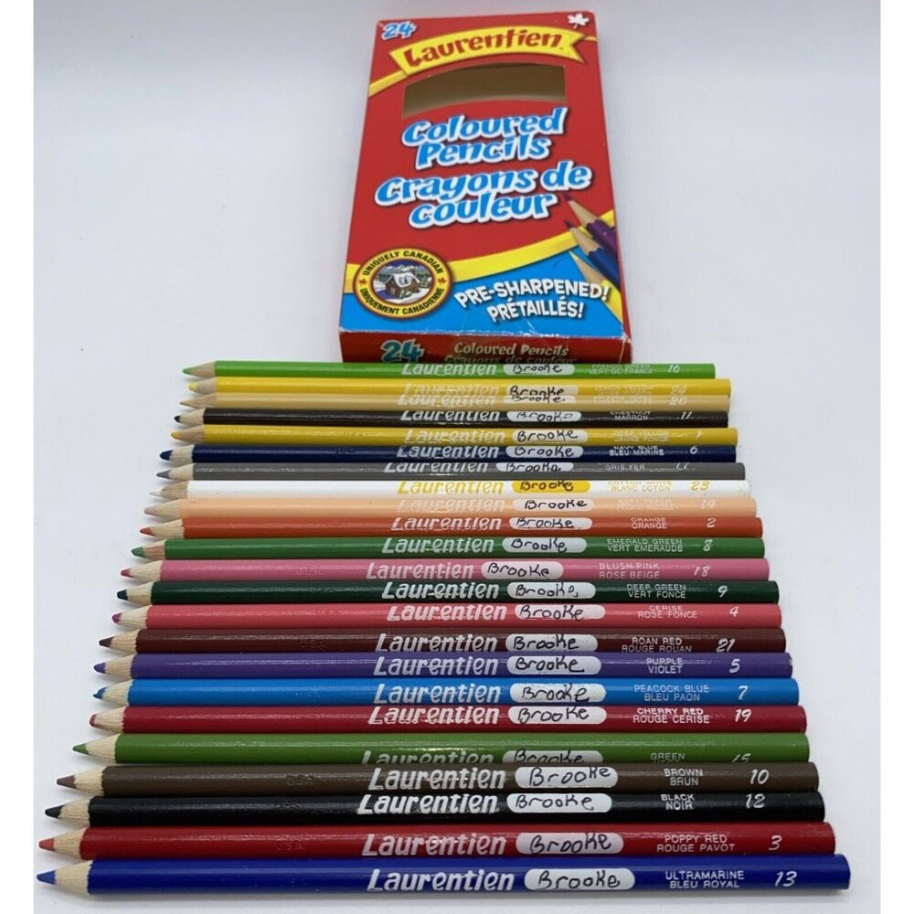 Laurentien Pencil Crayons 23 Pack Colored Pencils Art Drawing Original Package